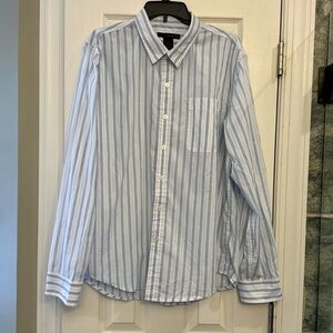 Men’s Calvin Klein Jeans white and blue striped button-down shirts